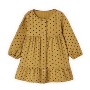 Zara Button Front Polka Dot Dress